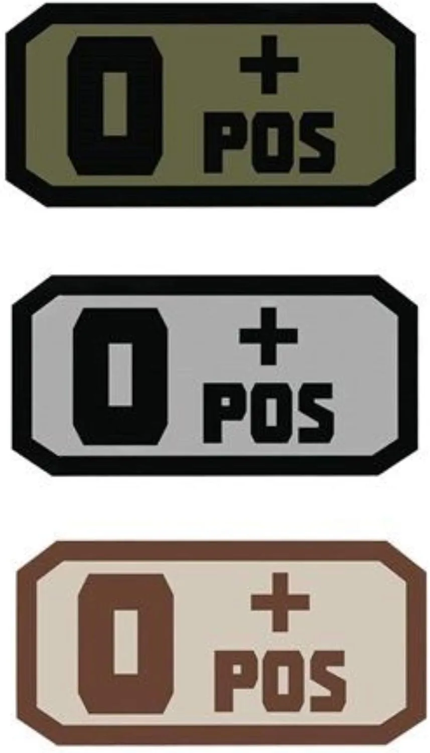 VooDoo Tactical Blood Type Rubber Patch (O+ Positive)