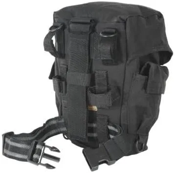 VooDoo Tactical 20-9230001000 Deluxe Drop Leg Gas Mask Carrier, Black