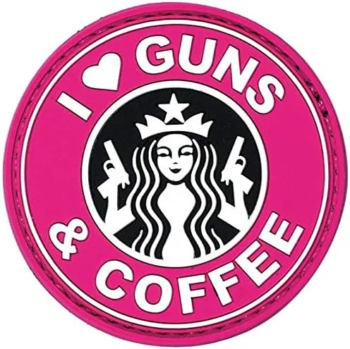 VOODOO TACTICAL I Love Guns & Coffee PVC Hook-Back Patch