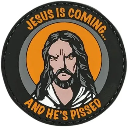 VooDoo Tactical 07-0814000000 Jesus is Coming and He's Pissed Rubber Patch
