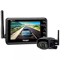 Voyager WVSXP43 Wireless Camera System for Prewire Prep, Black; System Includes (1) WVSXC43 4.3" Wireless LCD Monitor, (1) WVSXC160 Wireless Rear Camera, 12VDC Plug and Suction Cup Mount