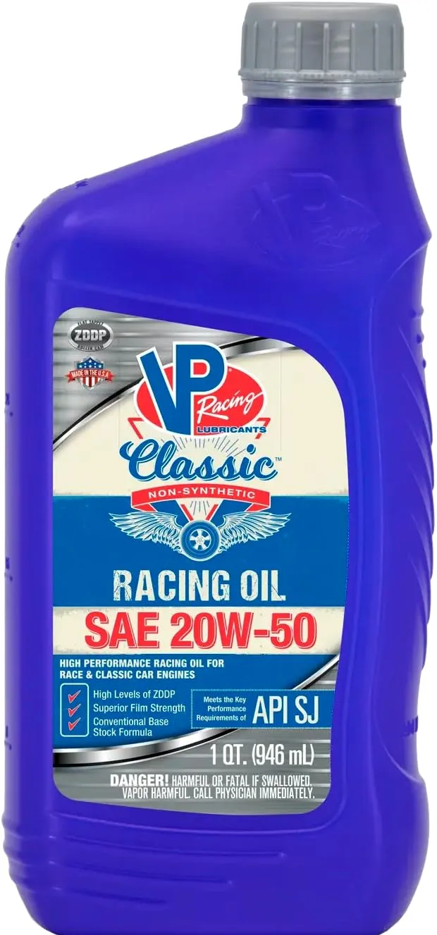 VP Racing 2691 Classic Non Synthetic Racing Oil, Quart SAE 20W-50 - (1 Quart)