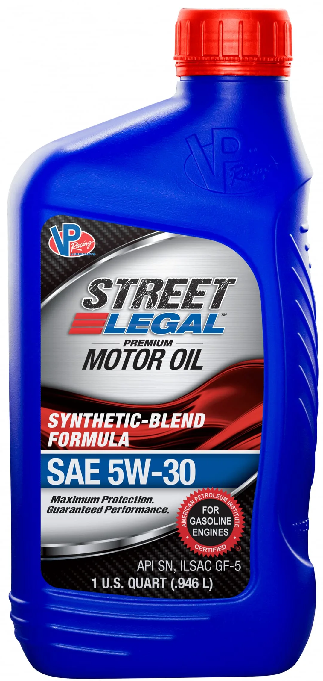 Motor Oil - Street Legal - 5W30 - Semi-Synthetic - 1 qt Bottle - Each