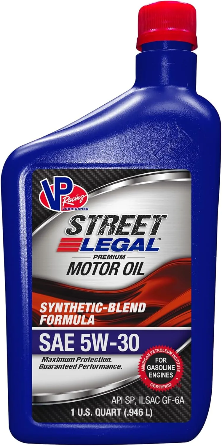 Motor Oil - Street Legal - 5W30 - Semi-Synthetic - 1 qt Bottle - Each