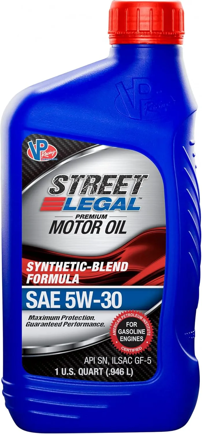 Motor Oil - Street Legal - 5W30 - Semi-Synthetic - 1 qt Bottle - Each