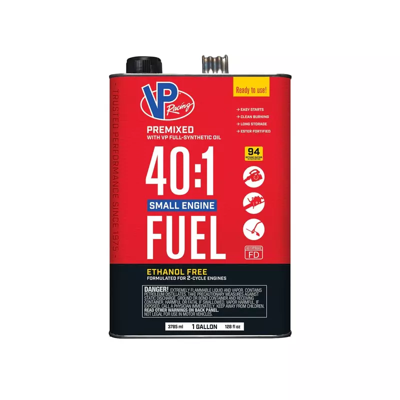 VP Racing Fuels 6291, Ready to Use, 40:1 Premixed 2-Cycle Small Engine Fuel (SEF) - Gallon (4 Pack)