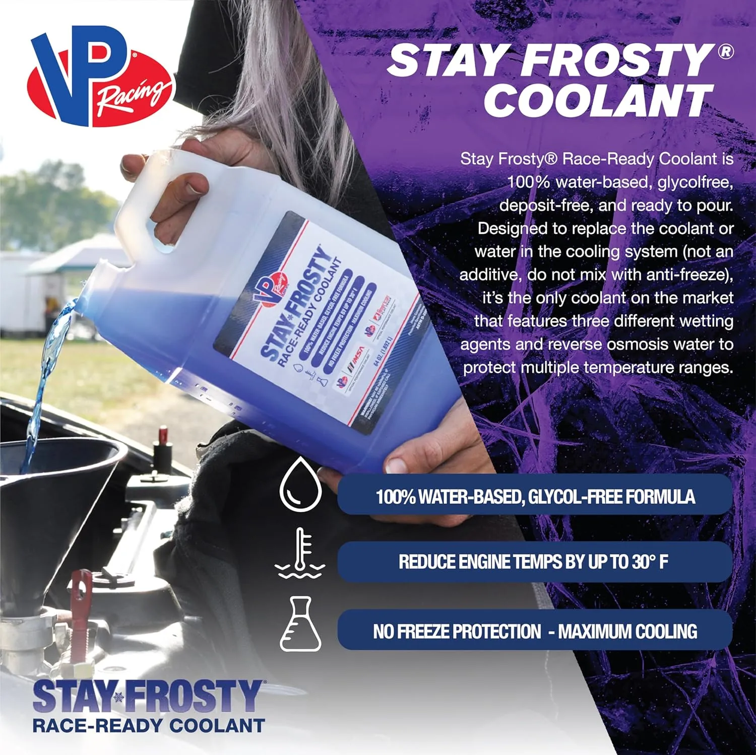 VP Racing Fuels Stay Frosty Race-Ready Coolant 64 Ounces