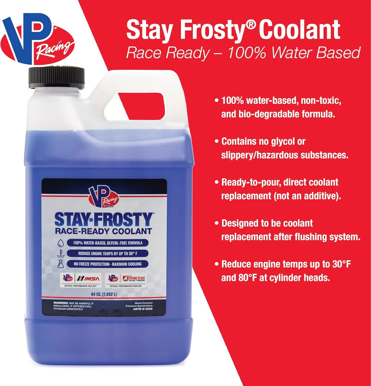 VP Racing Fuels Stay Frosty Race-Ready Coolant 64 Ounces