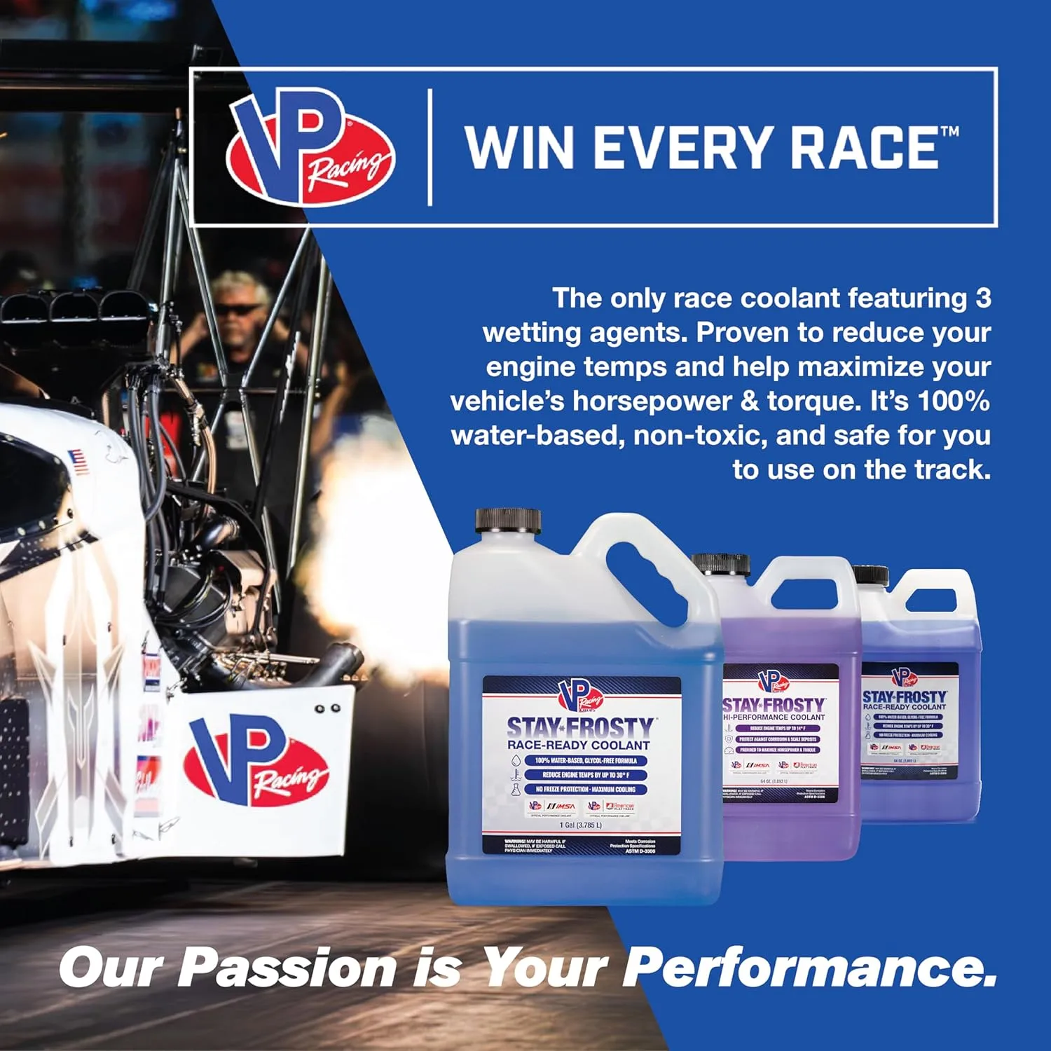 VP Racing Fuels Stay Frosty Race-Ready Coolant 64 Ounces