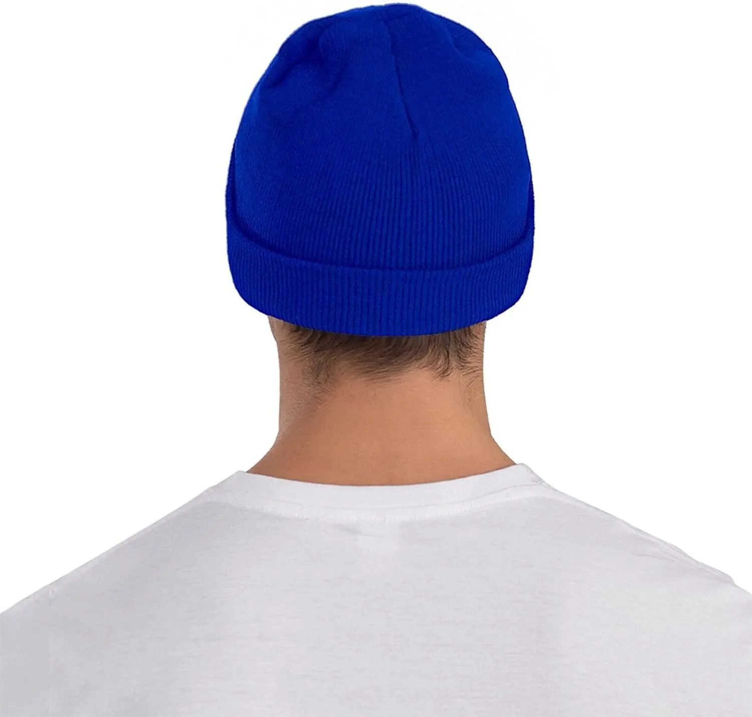 French Bulldog Printed Beanie for Men Women Warm Winter Skull Knit Hats Cuffed Cap,Black Blue One Size