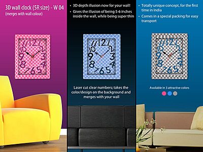 3D wall clock