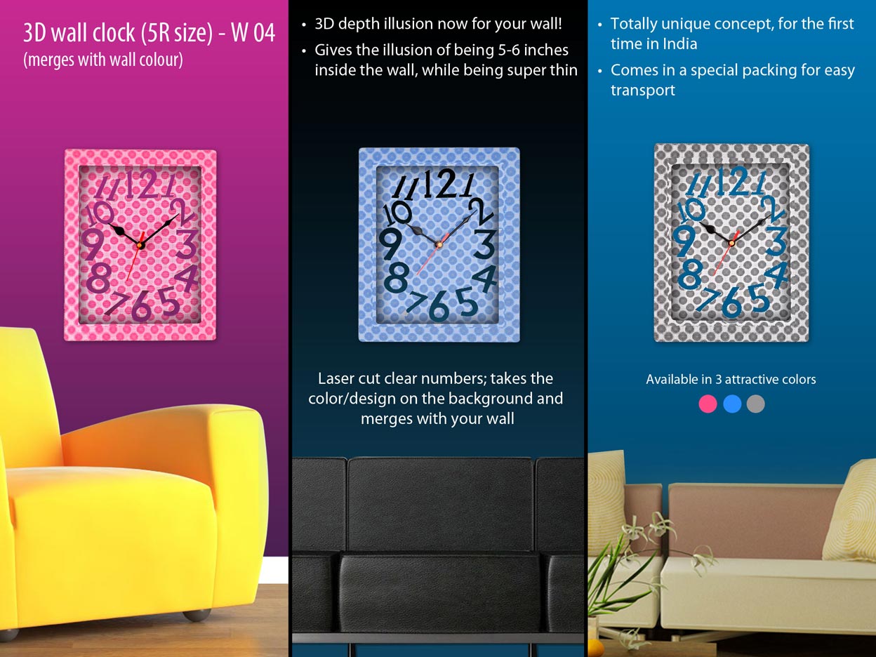 3D wall clock