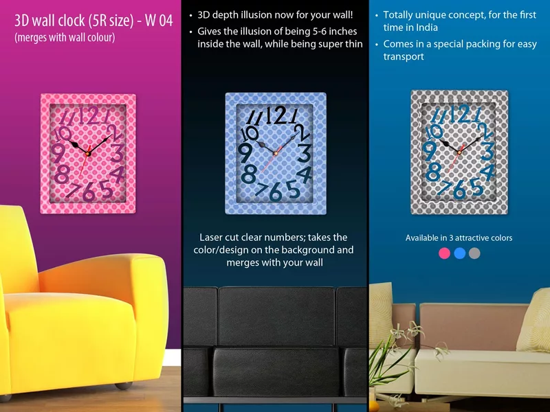 3D wall clock