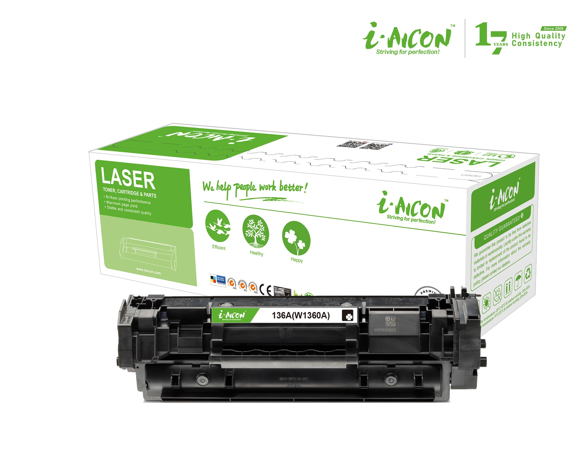 AICON BLACK TONER C-W1360A (136A)