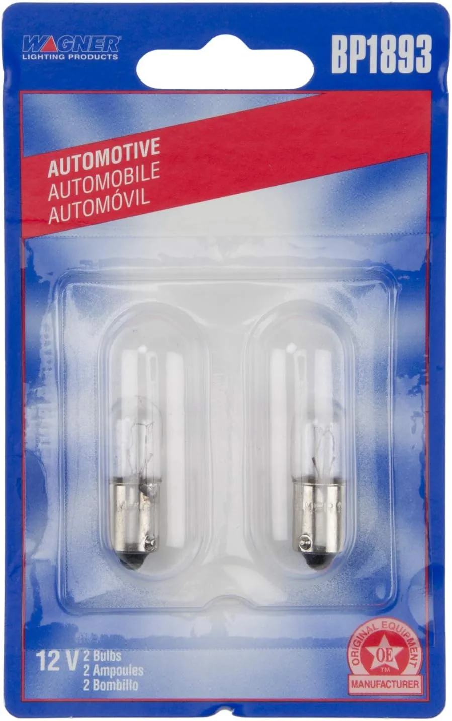 Wagner Lighting BP1893 Standard Multi-Purpose Light Bulb Card of 2