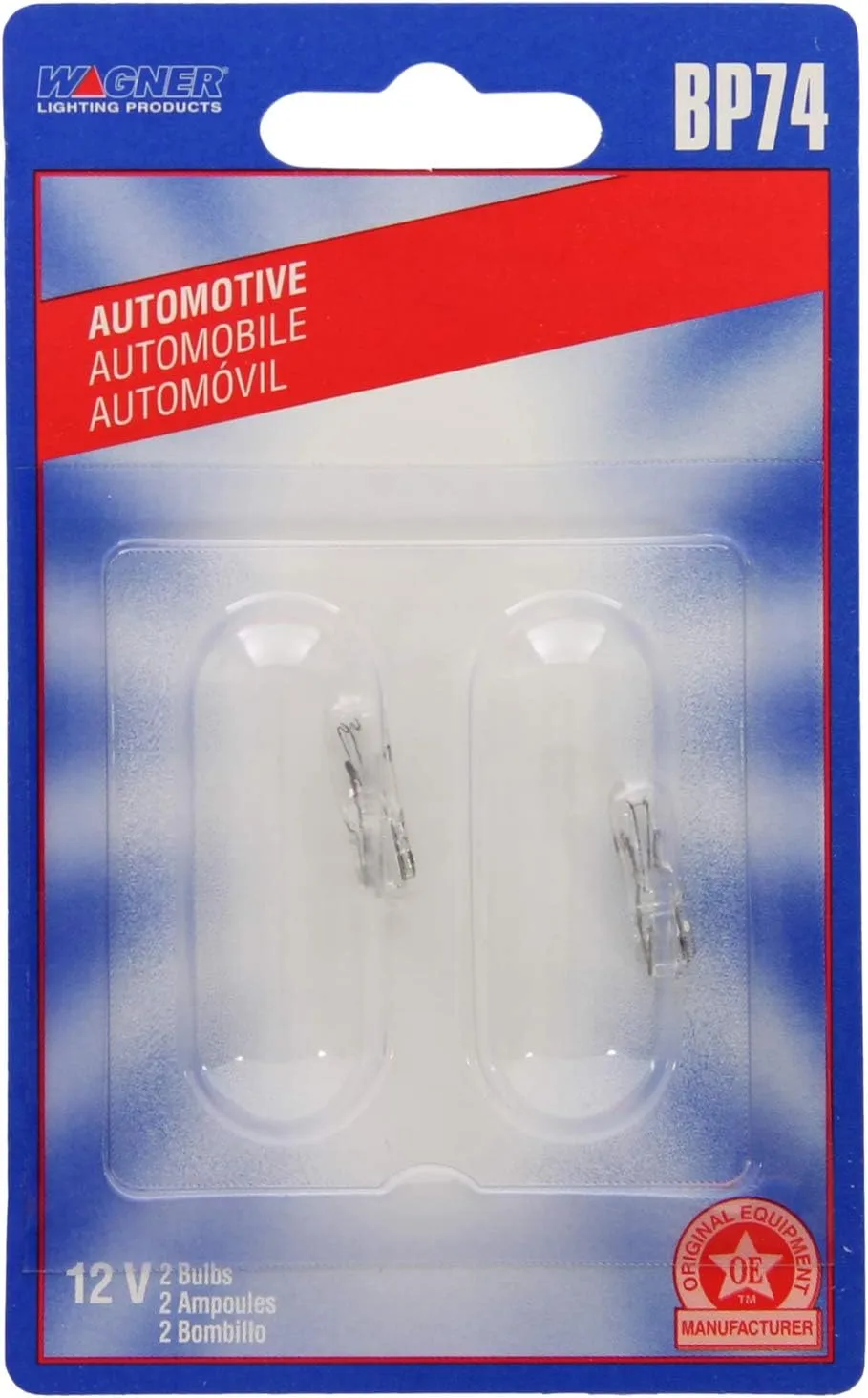 Wagner Lighting BP74 Standard Multi-Purpose Light Bulb Card of 2