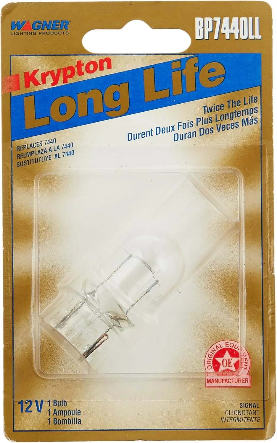 Wagner Lighting BP7440LL Long Life Multi-Purpose Light Bulb Card of 1