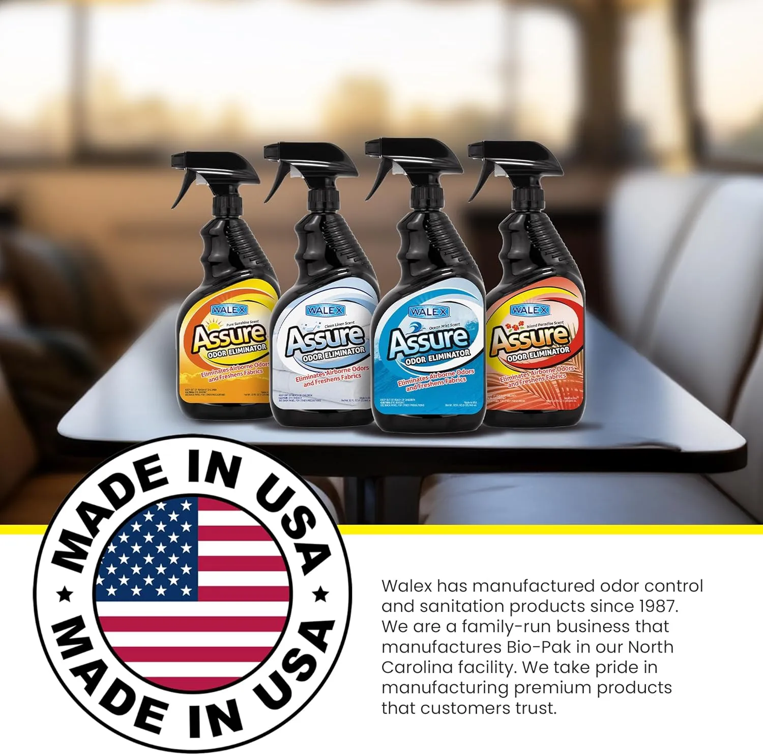 WALEX Assure RV Odor Eliminator Air Freshener Spray