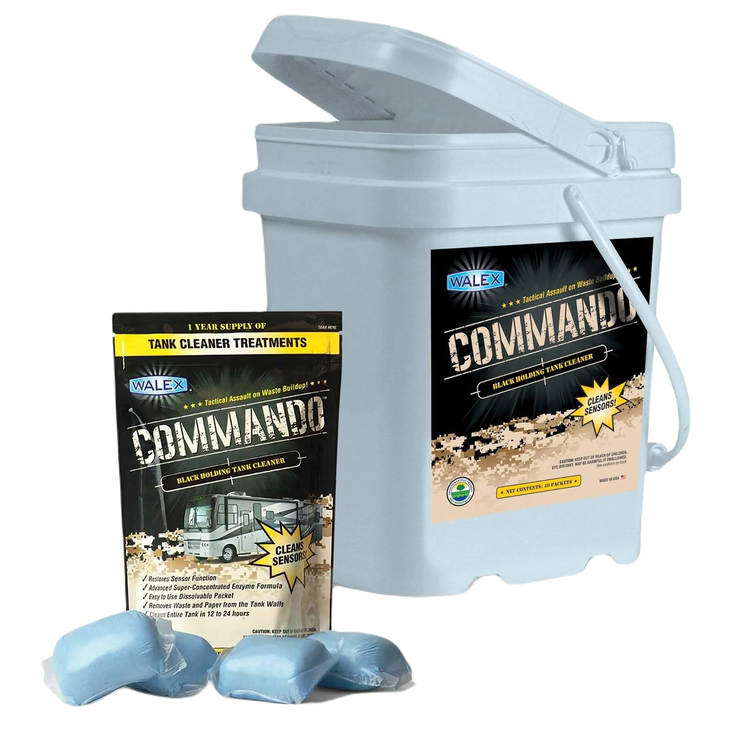 WALEX Commando RV Black Holding Tank Cleaner