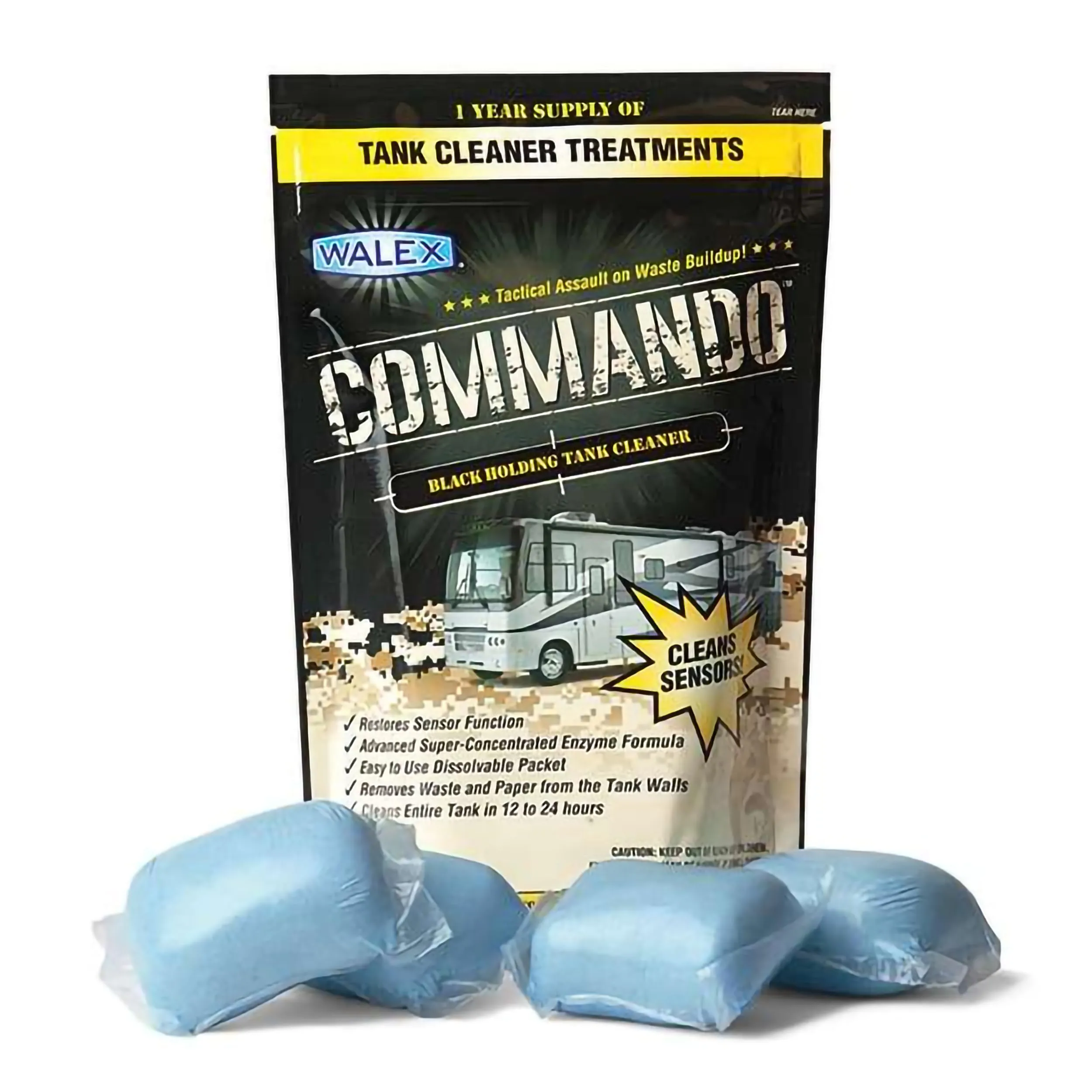 WALEX Commando RV Black Holding Tank Cleaner