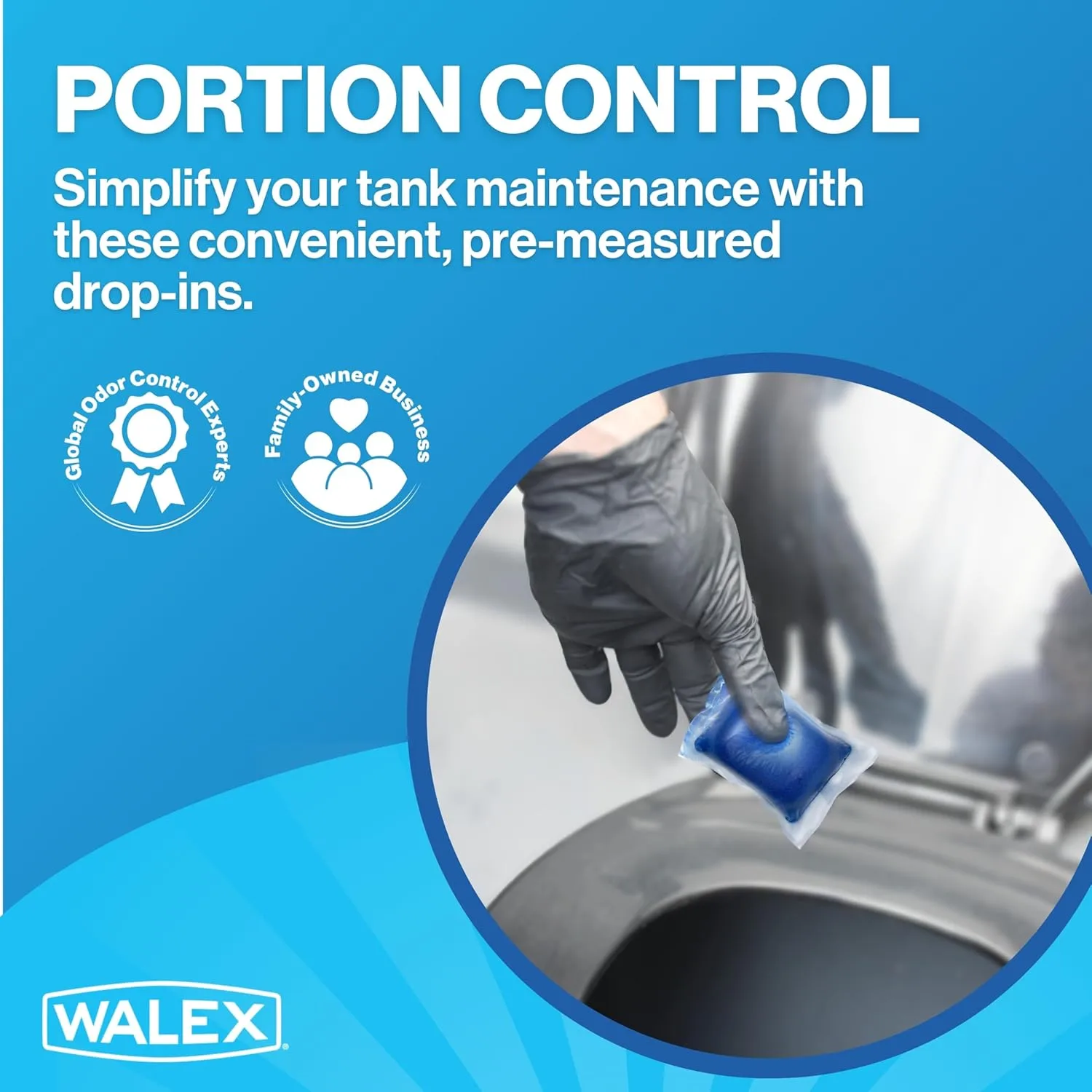 WALEX Porta-Pak Holding Tank Deodorizer Drop-Ins for RVs & Marine
