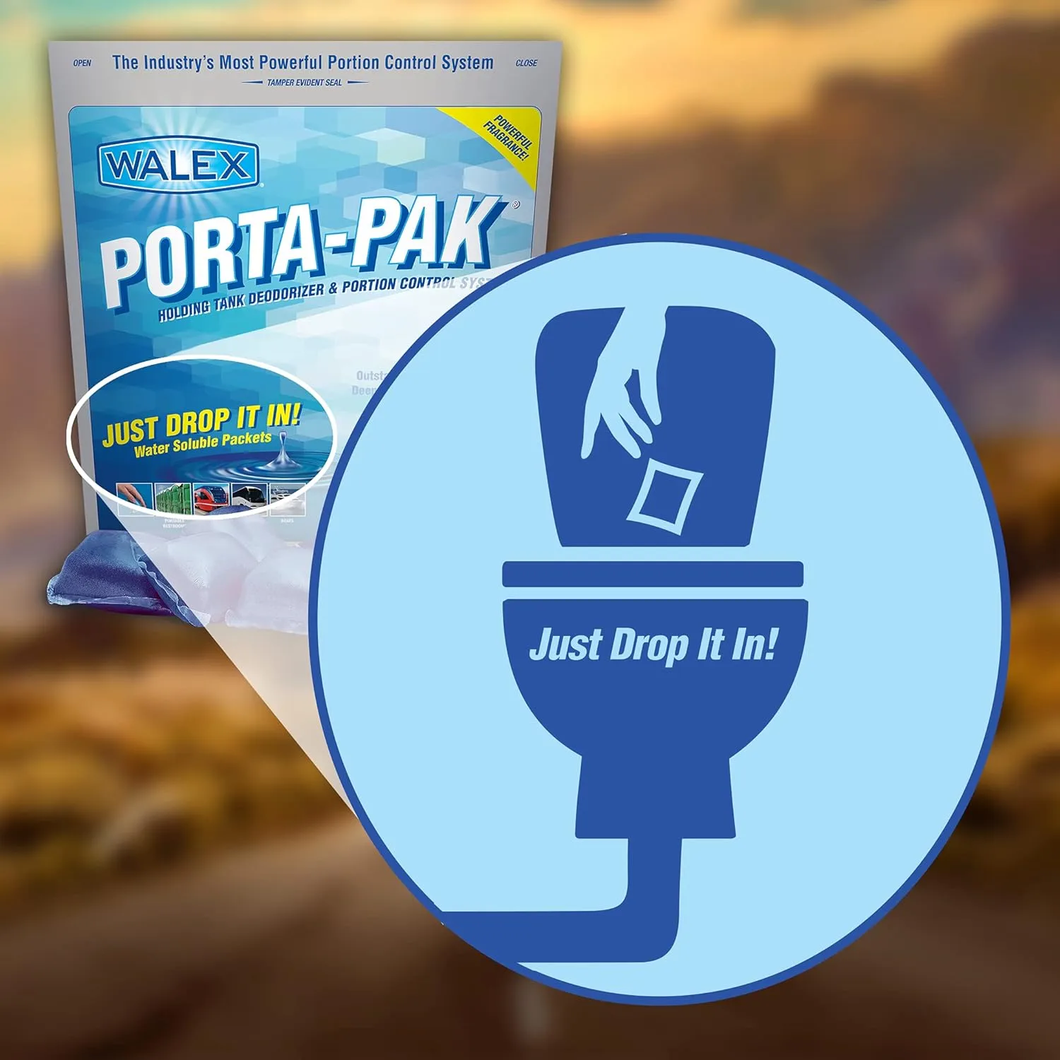 WALEX Porta-Pak Holding Tank Deodorizer Drop-Ins for RVs & Marine
