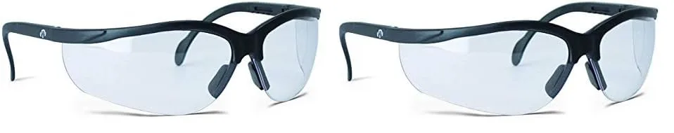Walker's Sport High-Grade Polycarbonate Lenses Half Frame Soft Rubber Nose Piece Adjustable Safety Shooting Glasses
