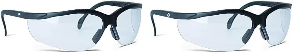 Walker's Sport High-Grade Polycarbonate Lenses Half Frame Soft Rubber Nose Piece Adjustable Safety Shooting Glasses