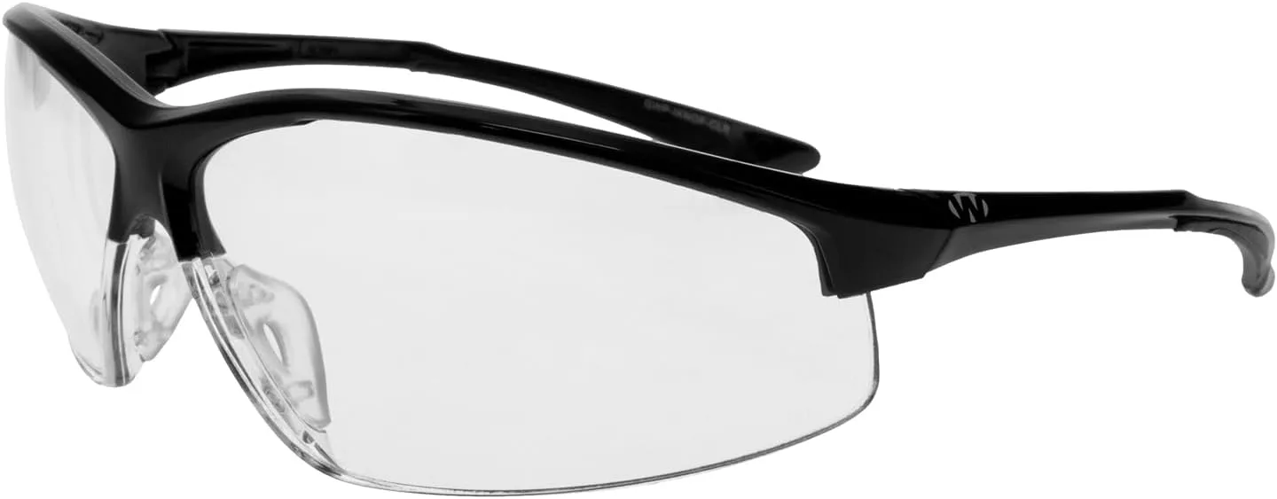 Walker's IKON Tanker Open Full Frame Shooting Glasses Durable Non-Slip Hunting Protective Glasses withLens Cloth & Carry