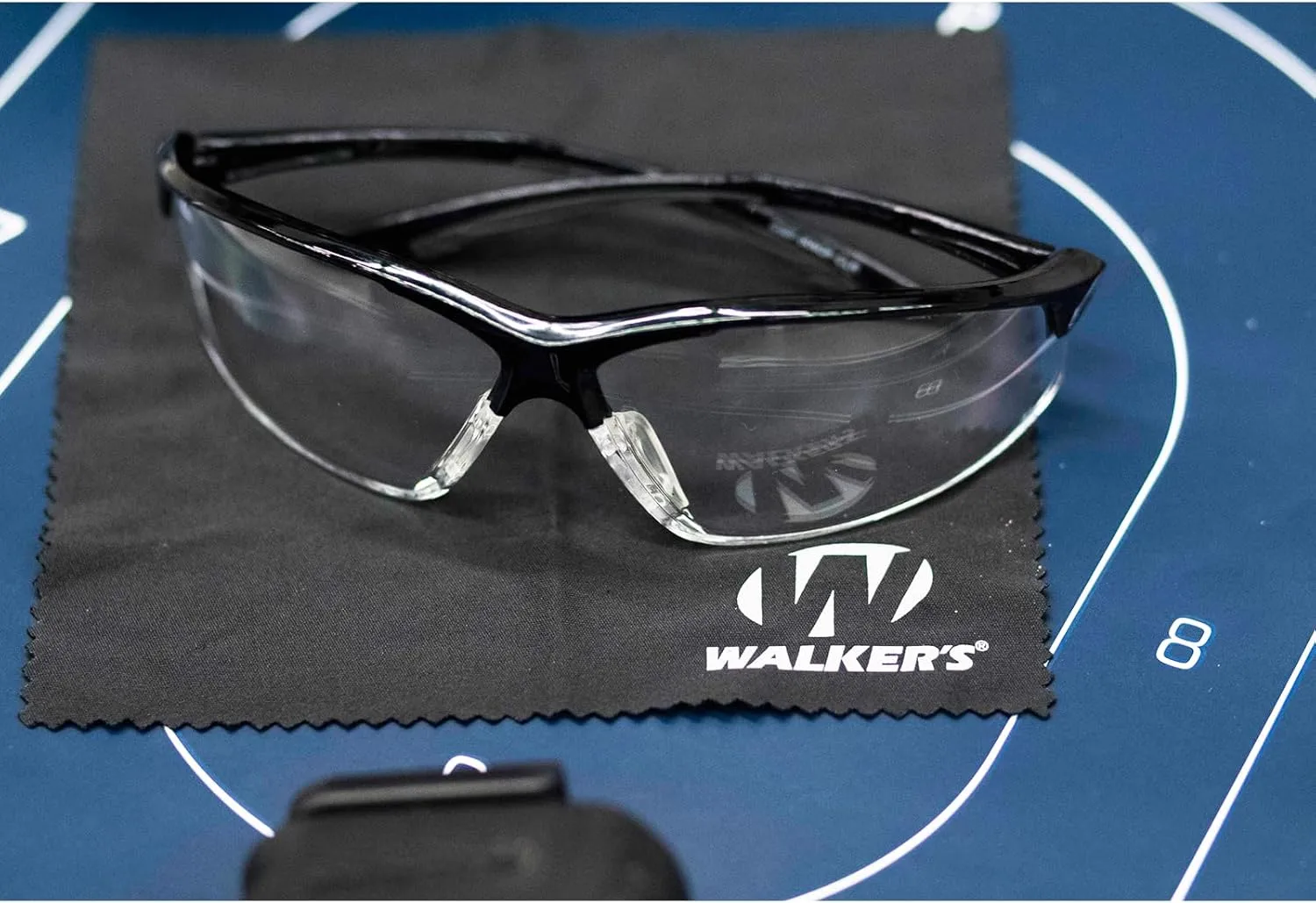 Walker's IKON Tanker Open Full Frame Shooting Glasses Durable Non-Slip Hunting Protective Glasses withLens Cloth & Carry