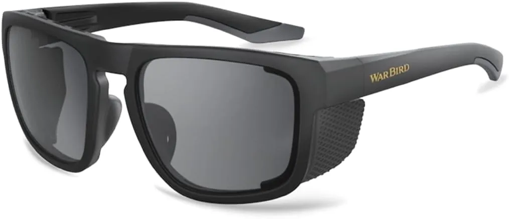 WARBIRD Dead Space Polarized Sunglasses w/Removable Deflector Shields - 100% UVA/UVB Blocking - ANSI Z87.1 Safety Rating
