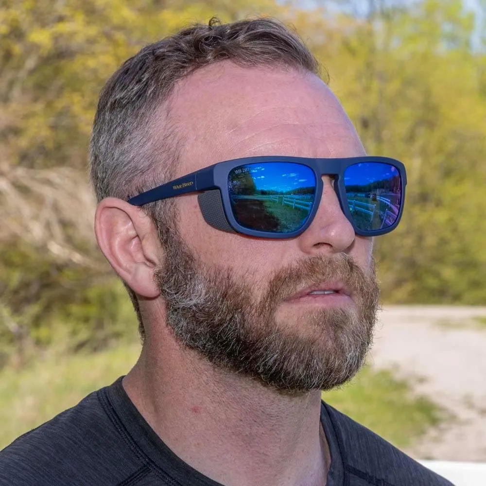 WARBIRD Dead Space Polarized Sunglasses w/Removable Deflector Shields - 100% UVA/UVB Blocking - ANSI Z87.1 Safety Rating