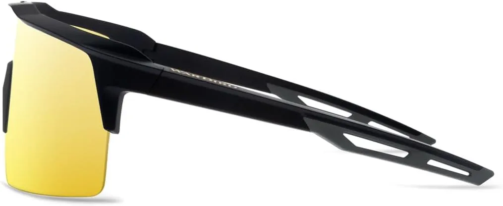 WARBIRD Ghost Wolf Polarized Mono-Shield Safety Sunglasses
