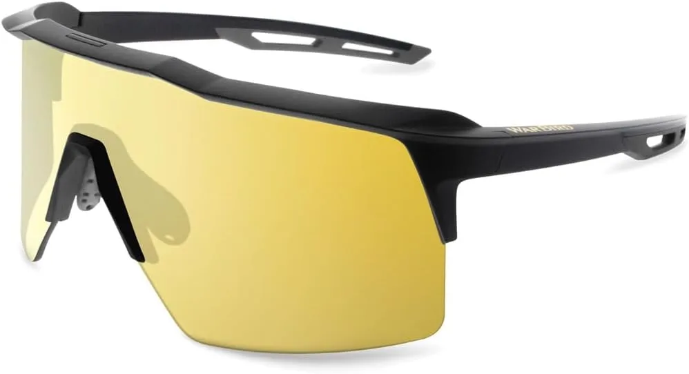 WARBIRD Ghost Wolf Polarized Mono-Shield Safety Sunglasses