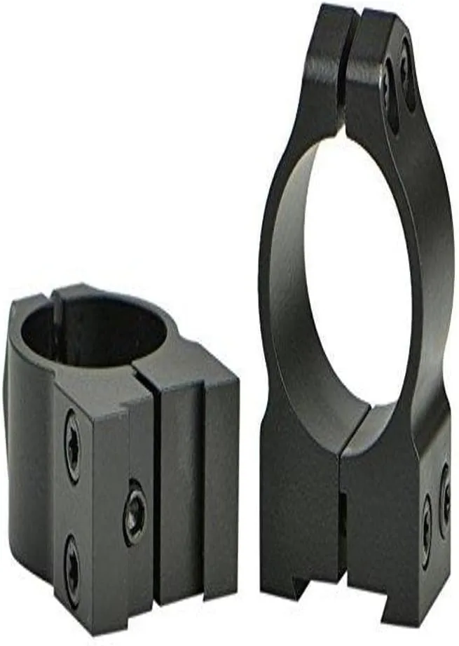 WARNE 1B1M CZ Permanently Attached Scope Rings, Solid Steel, Vertically Split, 1 inch, Med Matte