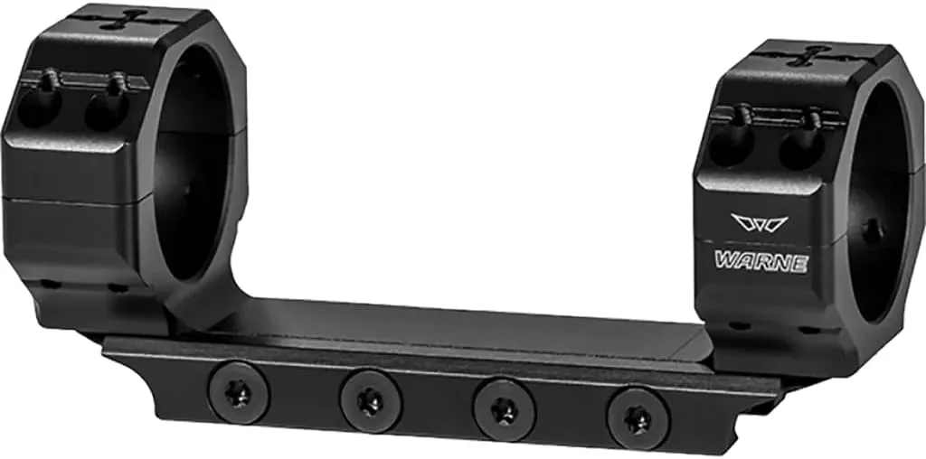 Warne 7814M Precision Mount 30mm Medium Height, 1 PC, 7075/T6 Aluminum, 2 Integral Recoil Lugs, Quick Detach