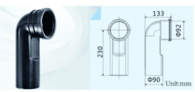Grohe Outlet Bend Diameter 90mm for Concealed Cistern Grohe Outlet Bend Diameter 90mm for Concealed Cistern