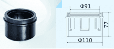 Waste Pipe Fittings Coupler 90mm to 110mm for Concealed Cistern Waste Pipe Fittings Coupler 90mm to 110mm for Concealed Cistern