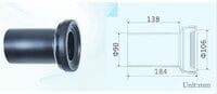 Grohe Waste Pipe Fittings Straight Pipe 90mm for Concealed Cistern & Wall Hung Grohe Waste Pipe Fittings Straight Pipe 90mm for Concealed Cistern & Wall Hung