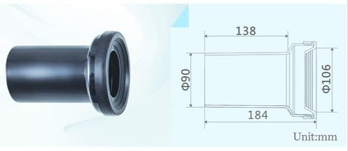 Grohe Waste Pipe Fittings Straight Pipe 90mm for Concealed Cistern & Wall Hung Grohe Waste Pipe Fittings Straight Pipe 90mm for Concealed Cistern & Wall Hung