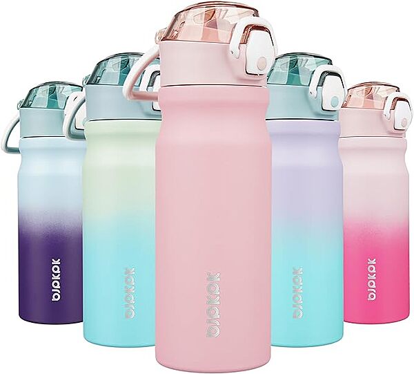 BJPKPK Insulated Water Bottles with Straw 18oz