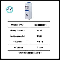 Specification of Atlantis Blue Hot/Cold water dispenser