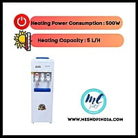 A person dispensing hot water from the Sky water dispenser for home, showing the child lock feature.