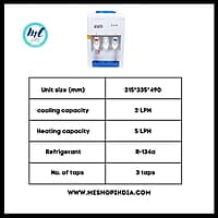 Specification of Atlantis Sky Countertop Water Dispenser.