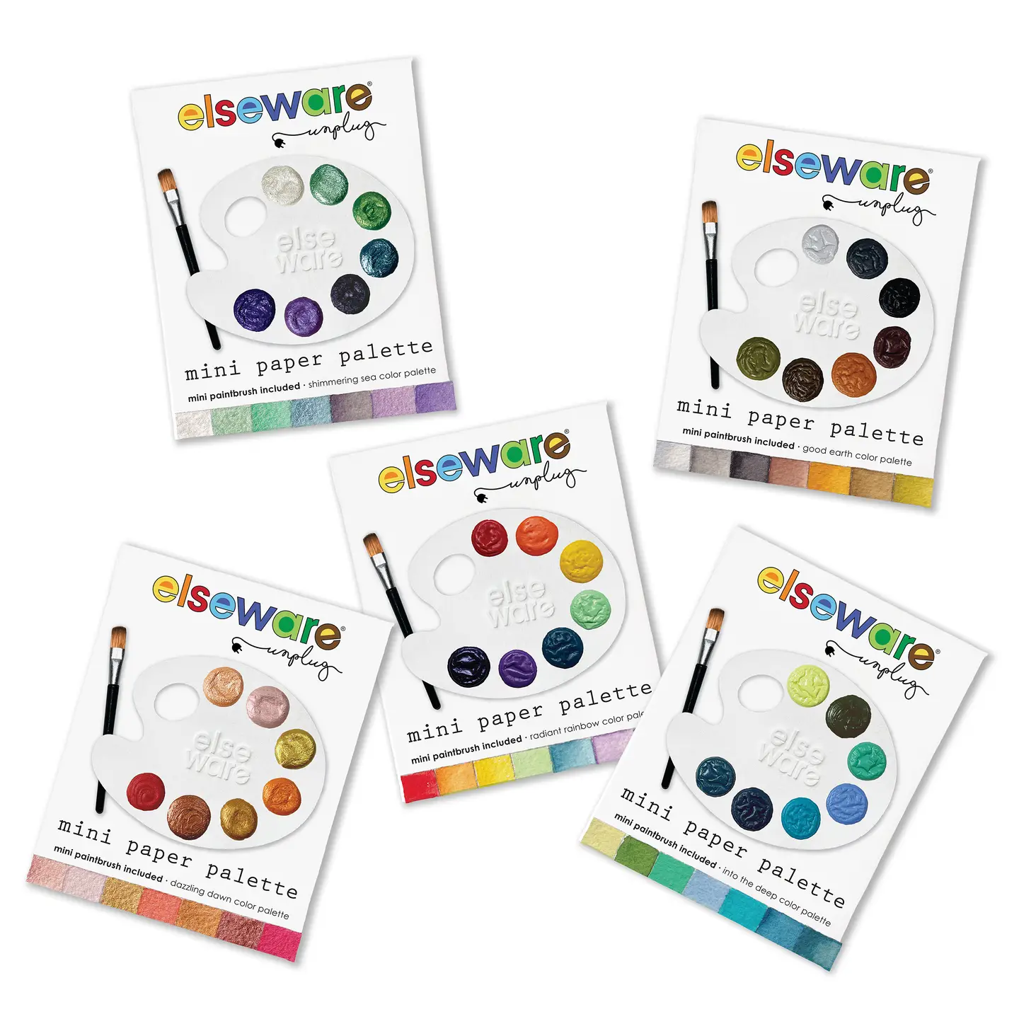 elsewhere unplug Mini Watercolor Paper Palettes - 5 pack elsewhere unplug Mini Watercolor Paper Palettes - 5 pack