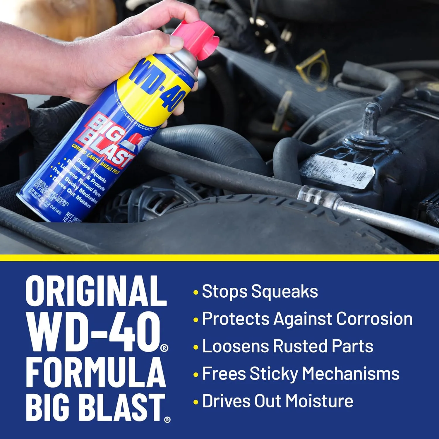 WD-40 Original Formula, Multi-Use Product with Big-Blast Spray, 18 OZ 1-Pack