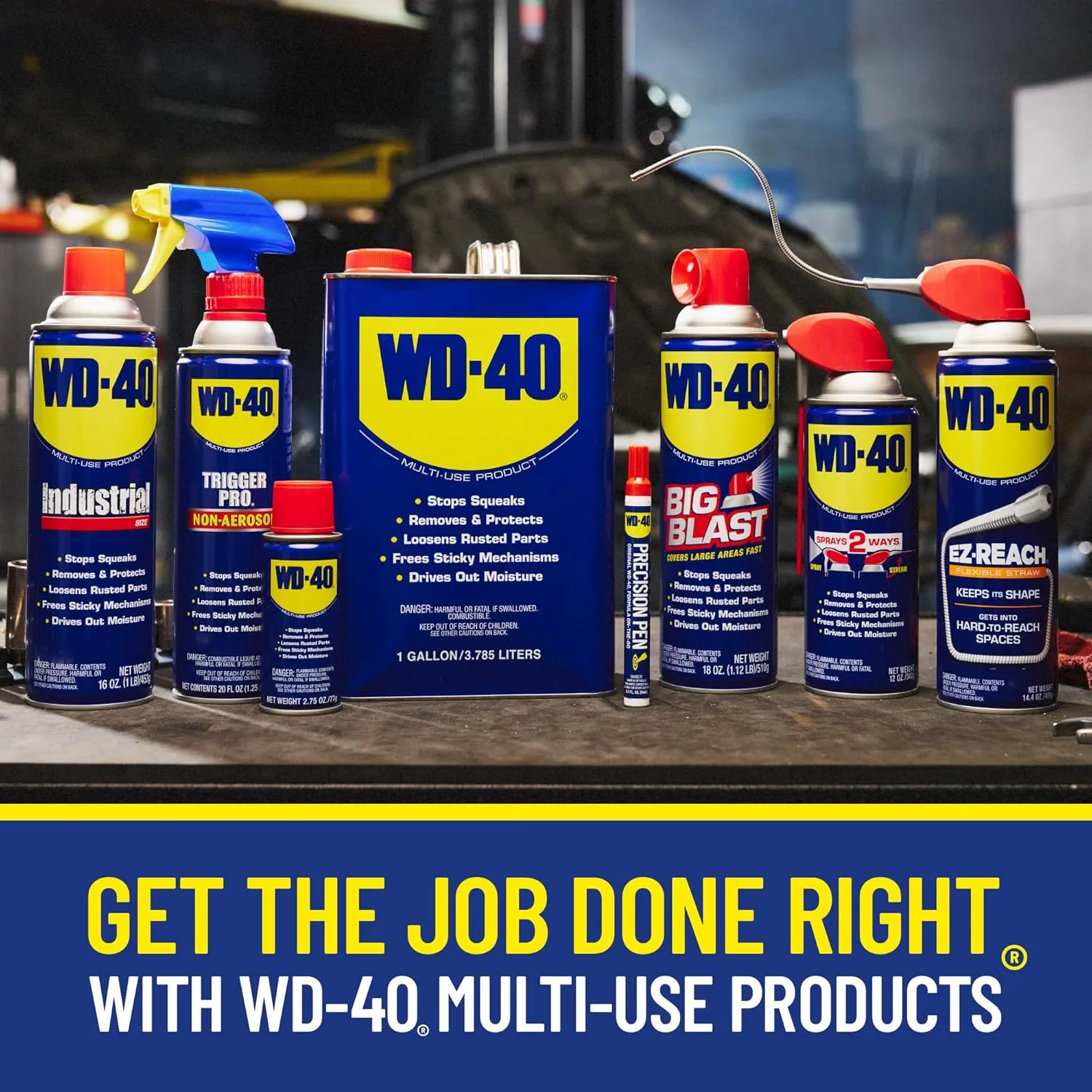 WD-40 Multi-Use Product Featuring an 8-inch Flexible Straw EZ-Reach to Help You Get to Hard to Reach Spaces to Save Time on