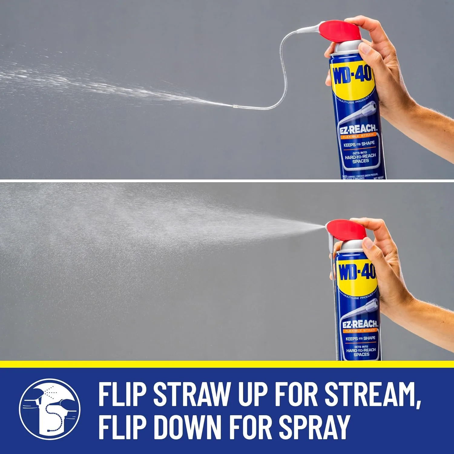 WD-40 Multi-Use Product Featuring an 8-inch Flexible Straw EZ-Reach to Help You Get to Hard to Reach Spaces to Save Time on