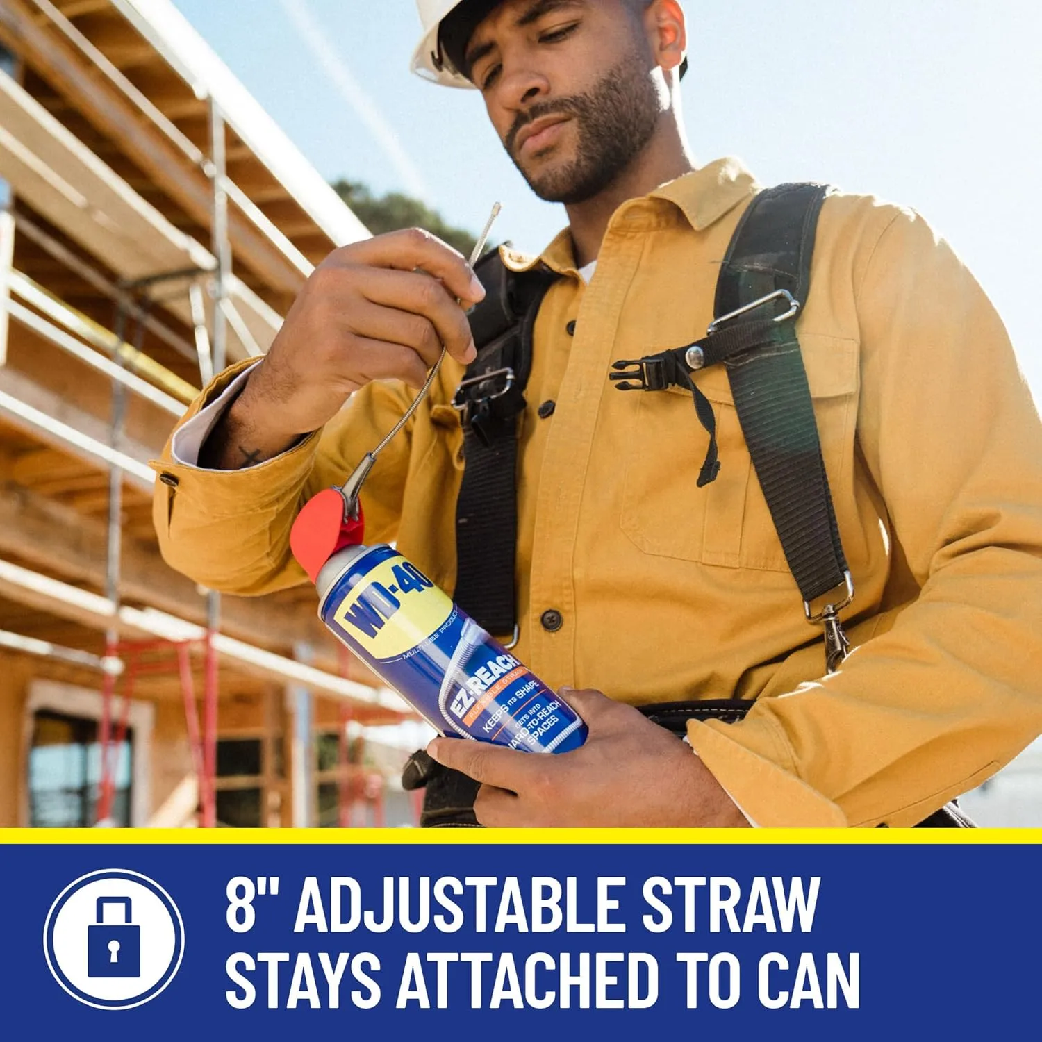 WD-40 Multi-Use Product Featuring an 8-inch Flexible Straw EZ-Reach to Help You Get to Hard to Reach Spaces to Save Time on