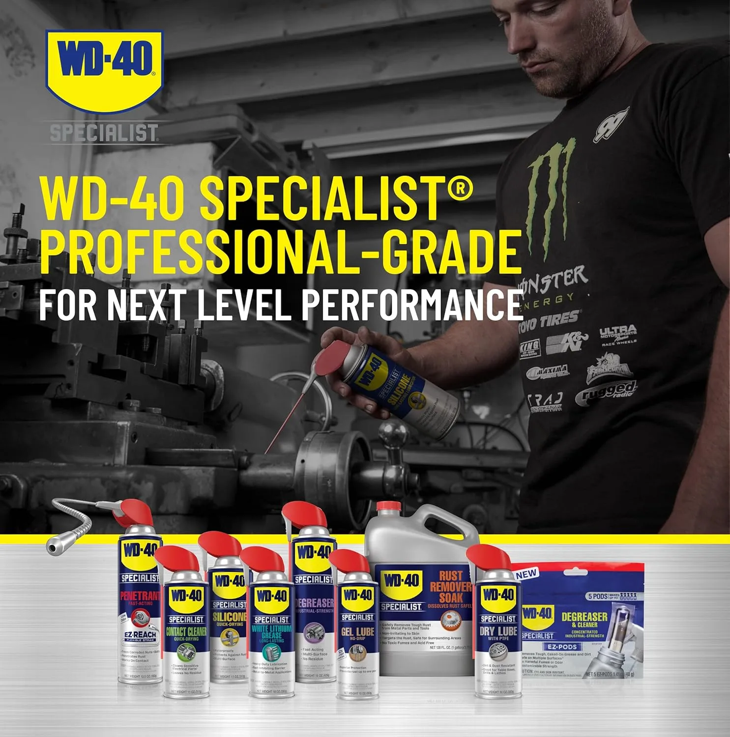 WD-40 Specialist Silicone Lubricant with SMART STRAW SPRAYS 2 WAYS, 11 OZ 1-Pack